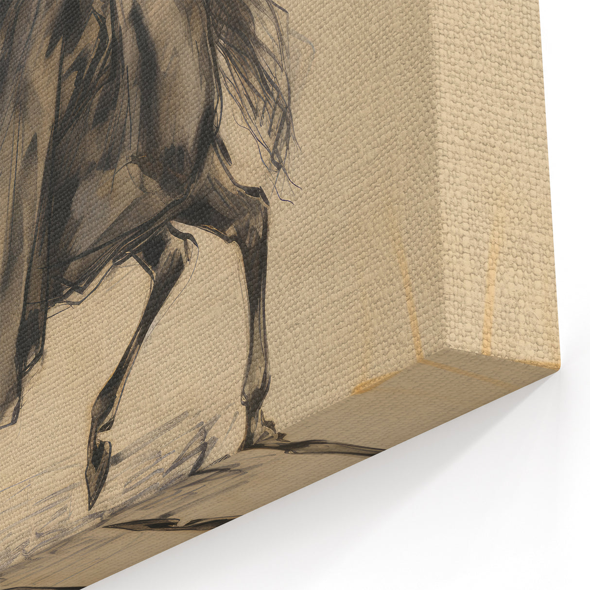 Vintage Portrait Art | Antique Equestrian Portrait Drawing