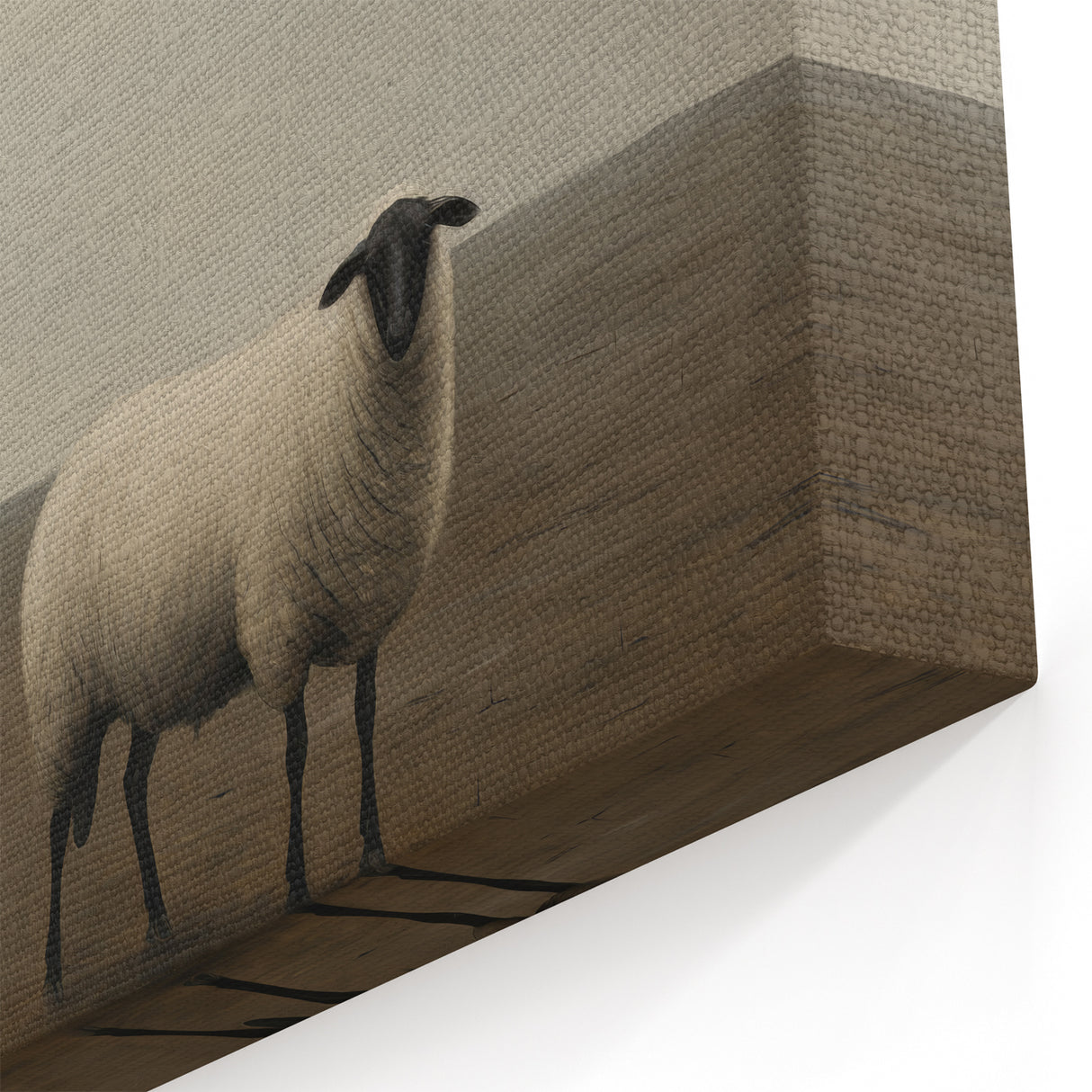 Vintage Portrait Art | Rustic Portrait of Farmer and Sheep