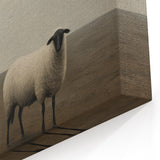 Vintage Portrait Art | Rustic Portrait of Farmer and Sheep
