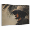 Vintage Portrait Art | Mysterious Portrait of Man in Shadow