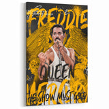 Freddie Mercury Pop Art Wall Art - Vibrant Queen Canvas Print