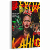 Frida Kahlo Pop Art Wall Art - Vibrant Mexican Modernism Canvas