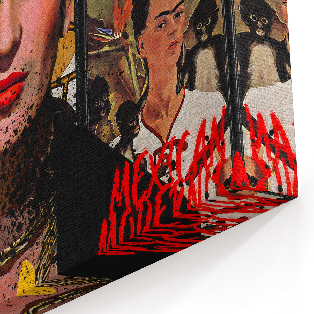 Frida Kahlo Pop Art Wall Art - Vibrant Mexican Modernism Canvas