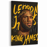 LeBron James Pop Art Wall Art - Bold King James Canvas Print