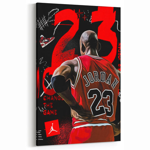 Michael Jordan Pop Art Wall Art - Bold 23 Canvas Print