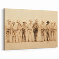 Vintage Portrait Art | Western Cowboys Sketch in Sepia Tone