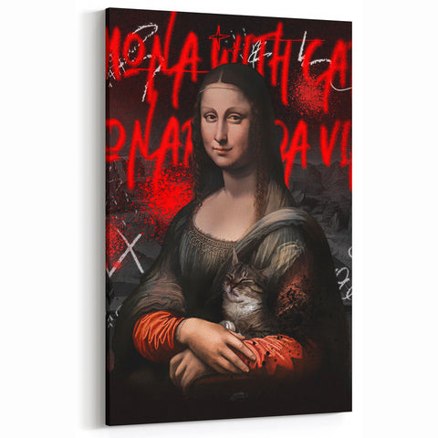 Mona Lisa Pop Art Canvas - Bold Modern Stretched Canvas Print