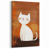 Playroom Wall Art – Cute Cat Illustration for Children's Wall Decor