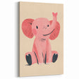 Adorable Pink Elephant Girls Room Wall Art – Kids Room Print