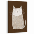 Children's Wall Decor – Minimalist Cat Line Art for Kids' Rooms