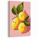 Playful Lemon Girls Room Wall Art – Kids Room Art Print