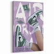 Modern Pop Art Wall Art - Green and Purple Canvas for Urban Décor