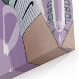 Modern Pop Art Wall Art - Green and Purple Canvas for Urban Décor