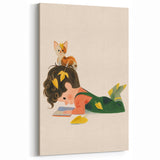 Cozy Reading Time Girls Room Wall Art – Kids Room Art Print