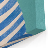 Children’s Wall Decor – Modern Striped Cat Illustration for Kids