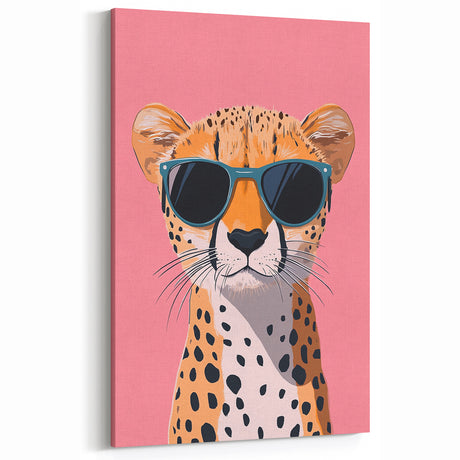 Kids Room Art Prints – Cool Cheetah Illustration for Playroom Decor