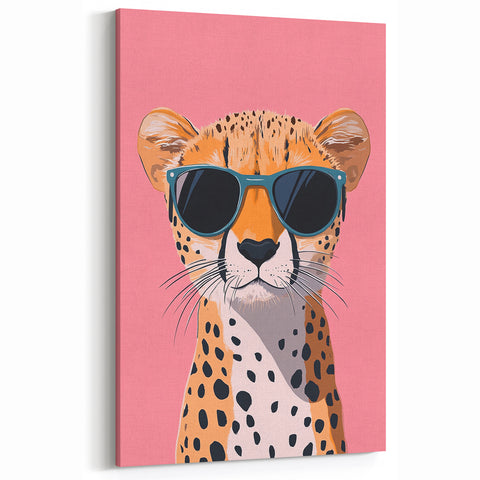 Kids Room Art Prints – Cool Cheetah Illustration for Playroom Decor