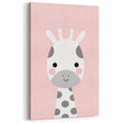 Nursery Wall Art – Adorable Pink Giraffe Illustration for Kids