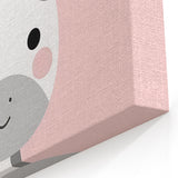 Nursery Wall Art – Adorable Pink Giraffe Illustration for Kids