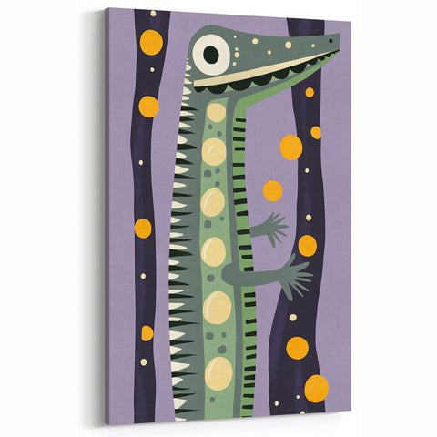 Kids Room Art Prints – Playful Alligator Illustration for Nursery