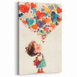 Playroom Wall Art – Whimsical Heart Balloon Illustration for Kids