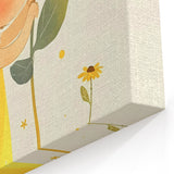Sunflower Girl Nursery Art for Kids - Girls Bedroom Art