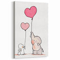Cute Elephant & Bunny Girls Room Wall Art - Nursery Balloon Decor