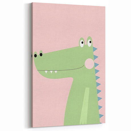 Adorable Crocodile Girls Room Wall Art - Fun & Playful Kids Decor
