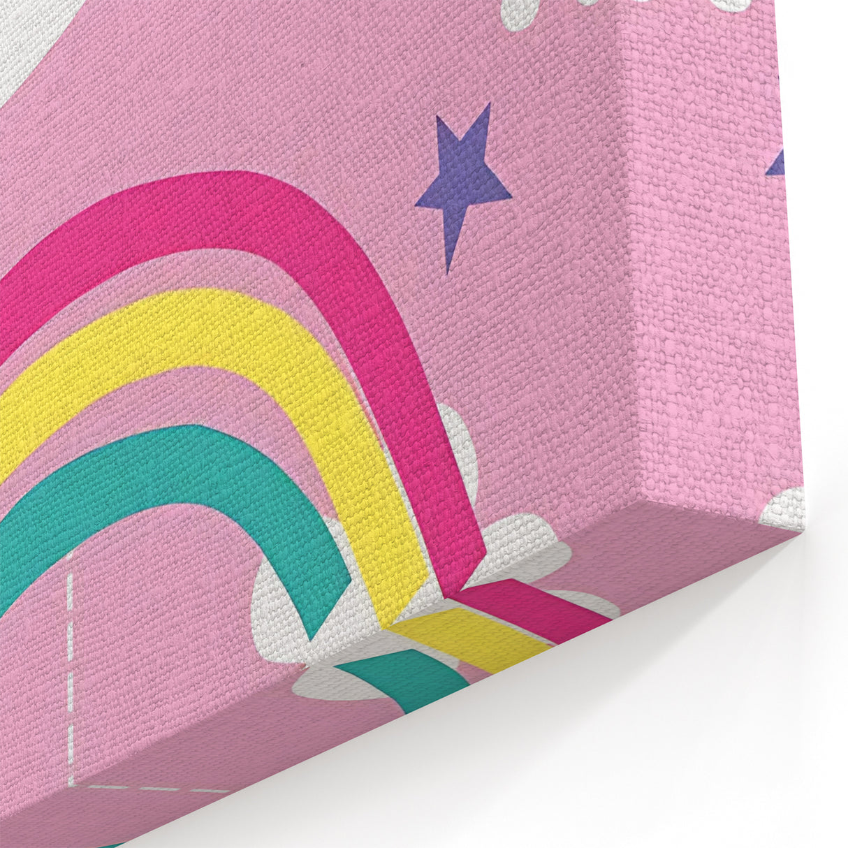Magical Unicorn & Rainbow Girls Room Wall Art - Kids Fantasy Decor