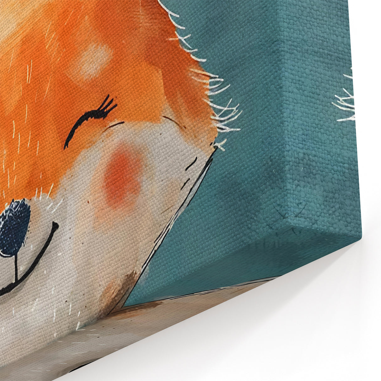 Adorable Smiling Fox Girls Room Wall Art - Woodland Animal Decor