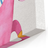 Magical Pink Unicorn Girls Room Wall Art - Fantasy Kids Decor