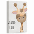 Stand Tall Giraffe Girls Room Wall Art - Inspirational Kids Decor