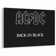 Retro Wall Art – AC/DC Back in Black Album Canvas Print