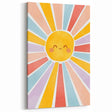 Playroom Wall Art - Cheerful Sunburst Kids Room Decor for Girls