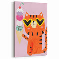 Kids Room Decor - Fun Tiger & Ice Cream Wall Art for Girls’ Spaces