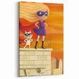 Superhero Girl Wall Art - Kids Room and Playroom Adventure Print