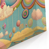 Whimsical Candy Land Girls Room Wall Art - Fantasy Nursery Print