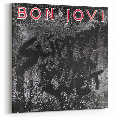 Retro Wall Art – Bon Jovi Slippery When Wet Album Canvas Print