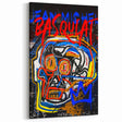 Bold Pop Art Wall Art - Skull Canvas with Red, Blue, and Yellow