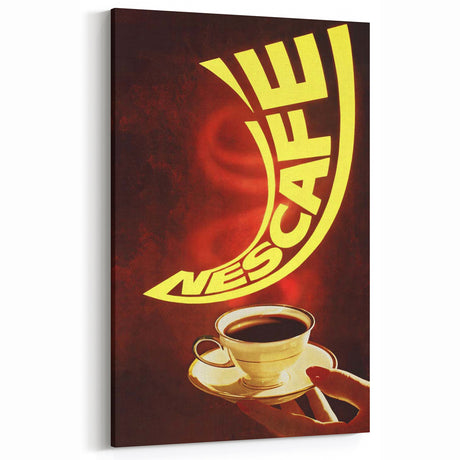 Retro Nescafé Ad Wall Art – Vintage Print for Classic Decor