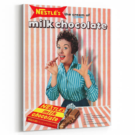 Retro Nestlé's Ad Wall Art – Vintage Print for Classic Decor