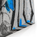 Surreal Pop Art Wall Art - Dali Canvas with Blue and Black