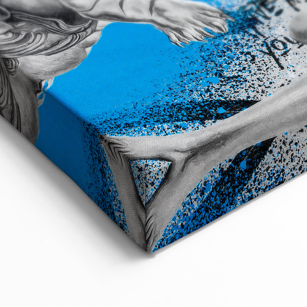 Surreal Pop Art Wall Art - Dali Canvas with Blue and Black