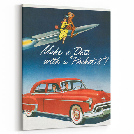 Retro Oldsmobile Rocket 8 Ad Wall Art – Vintage Print for Decor