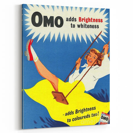 Retro OMO Ad Wall Art – Vintage Print for Classic Decor