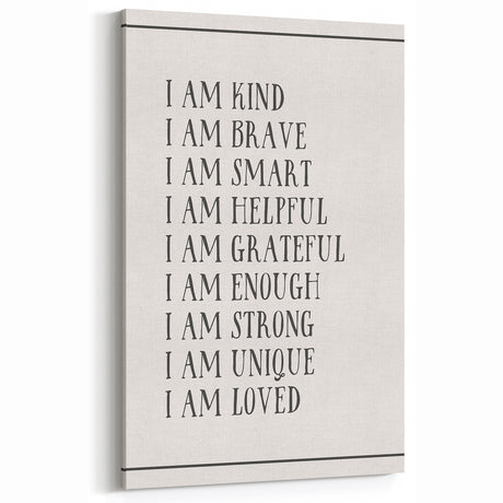 Kids Affirmation Nursery Wall Art – Baby Room Decor & Motivational Print