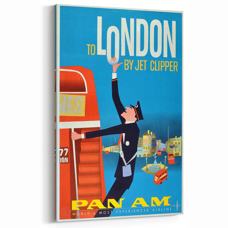 Retro Pan Am Ad Wall Art – Vintage Print for Classic Decor