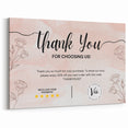 Floral Thank You Card - Personalized Customer Appreciation