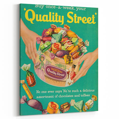 Retro Quality Street Ad Wall Art - Vintage Prints for Sweet Lovers