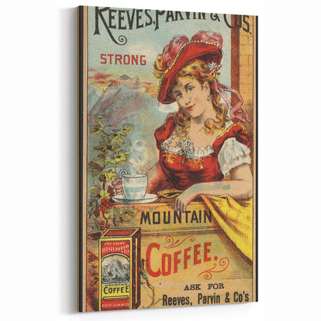 Retro Coffee Ad Wall Art - Vintage Reeves, Parvin & Co Print